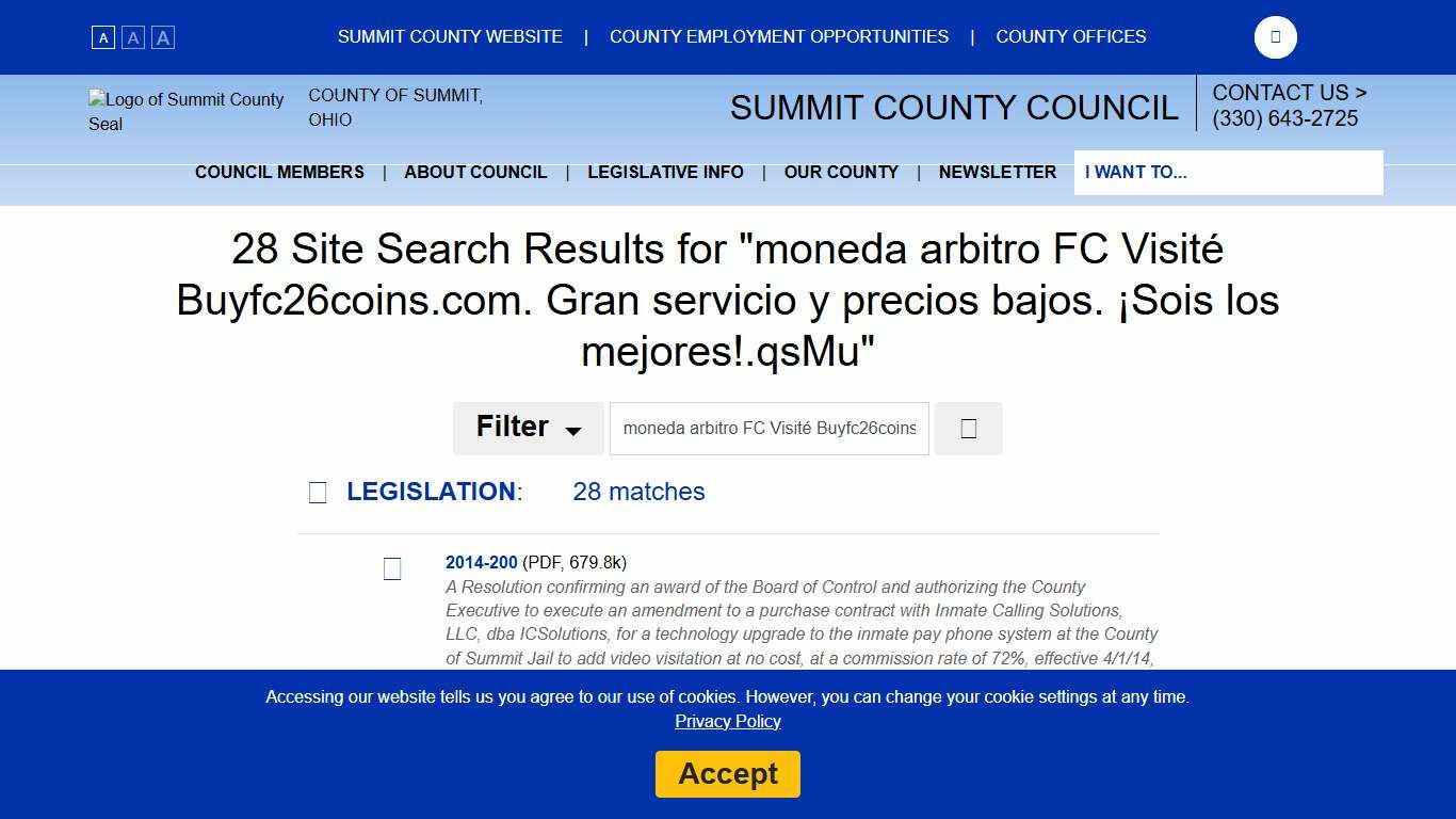 Site Search : Summit County, Ohio - Council